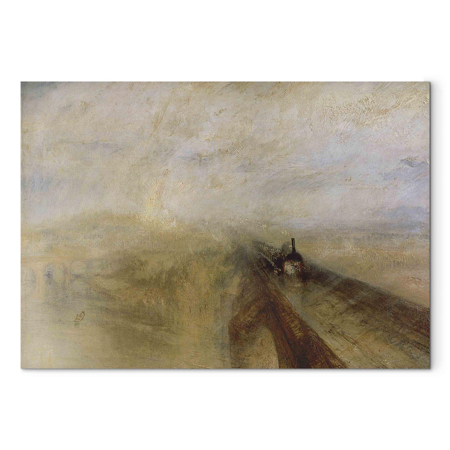 Canvas Rain Steam and Speed, The Great Western Railway, painted before