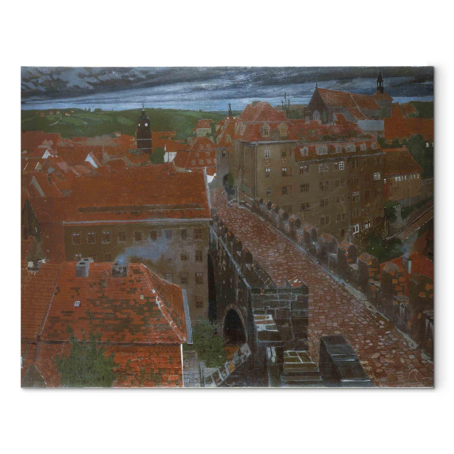 Canvas Ansicht von Meißen-Blick von der Burg
