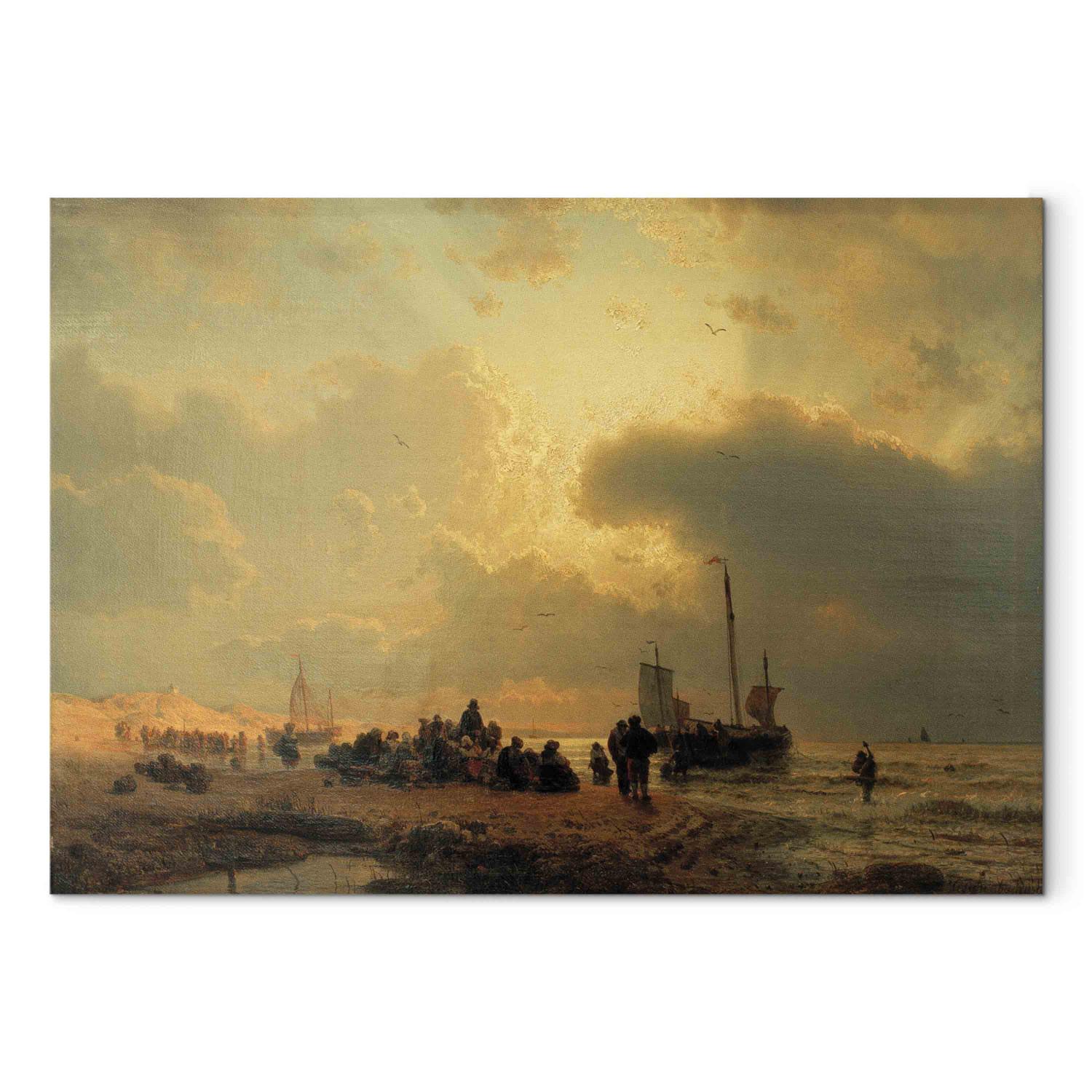 Canvas Der Strand von Scheveningen