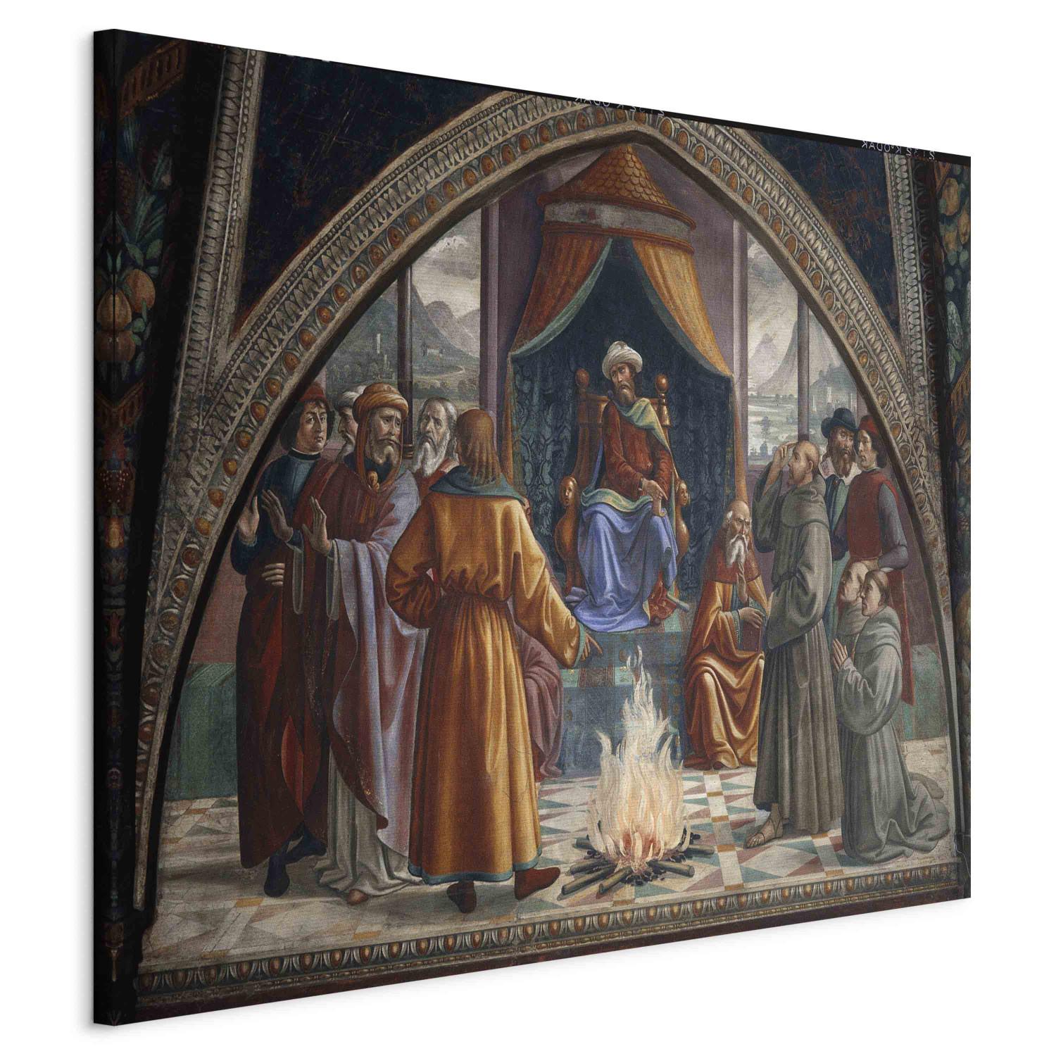 Canvas Saint Francis of Assisi before the Sultan, ordeal by fire