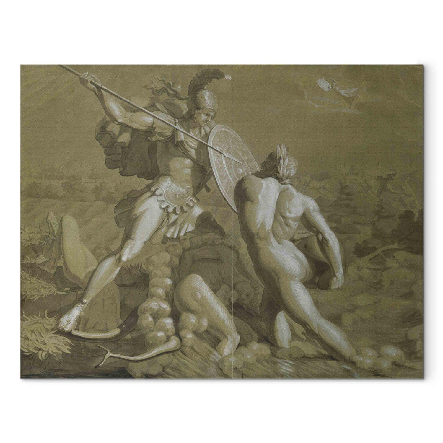 Canvas Fight of Achilles with the River Scamander