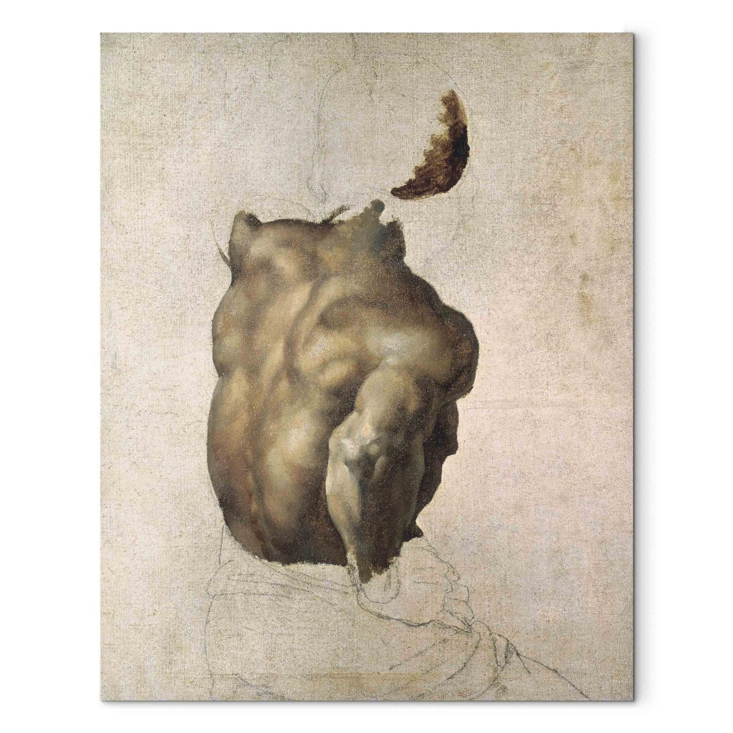 Canvas Study of a Torso for The Raft of the Medusa