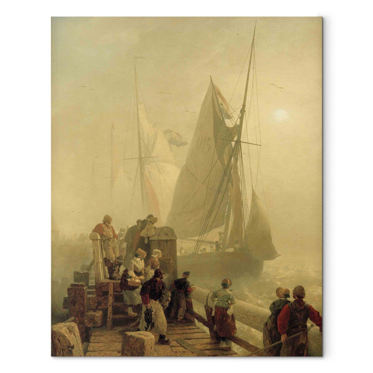 Canvas Einlaufende Schiffe