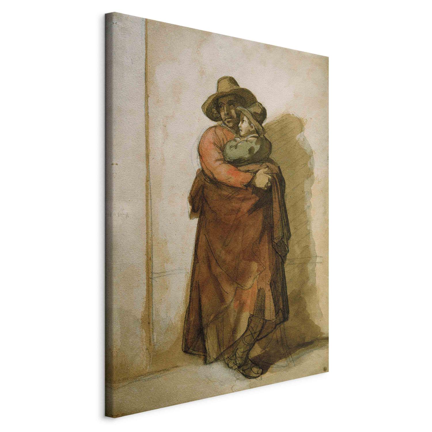 Canvas Roman Peasant Holding Child