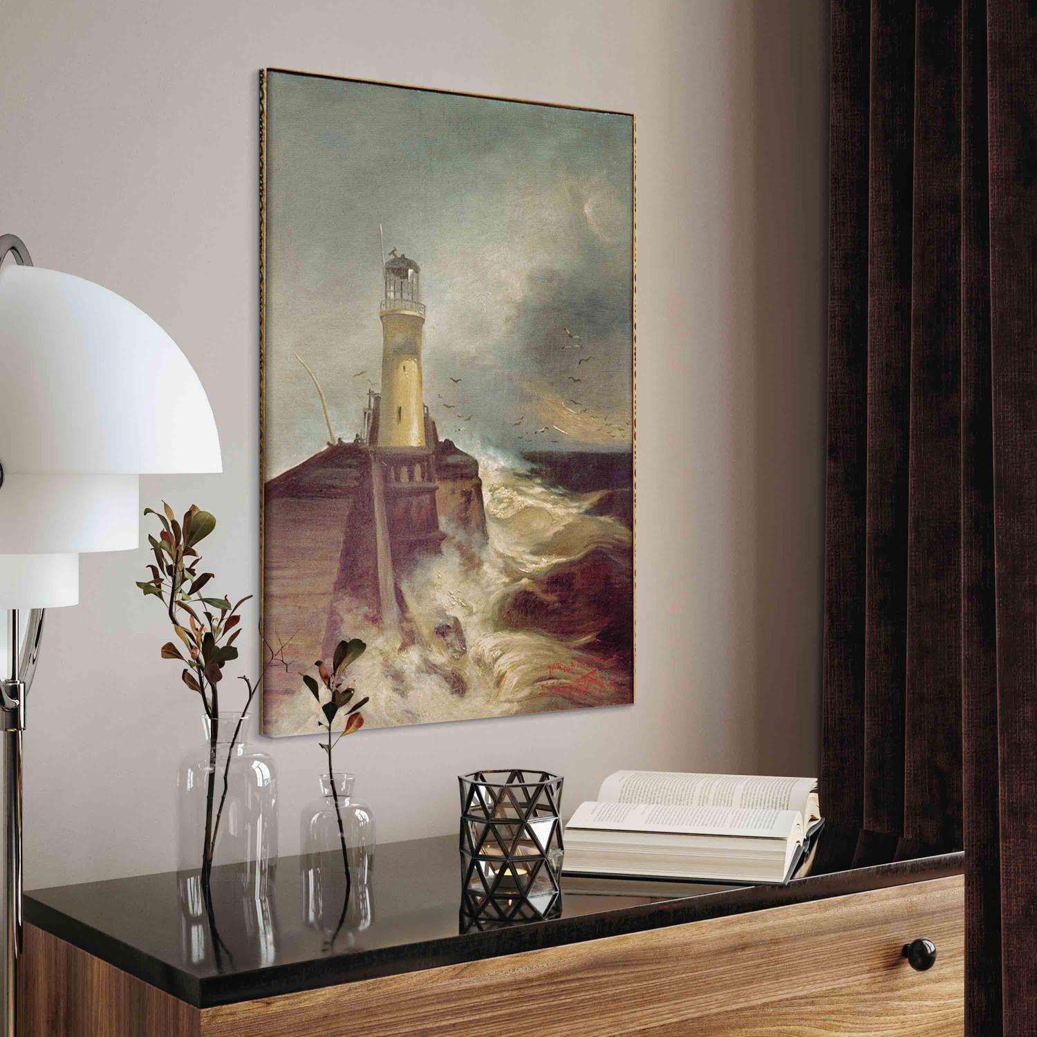 Canvas Mole with Lighthouse
