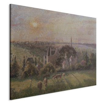 Canvas Paysage a Eragny, eglise et ferme d'Eragny