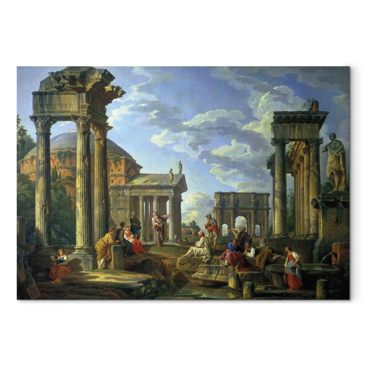 Canvas Roman Ruins with a Prophet
