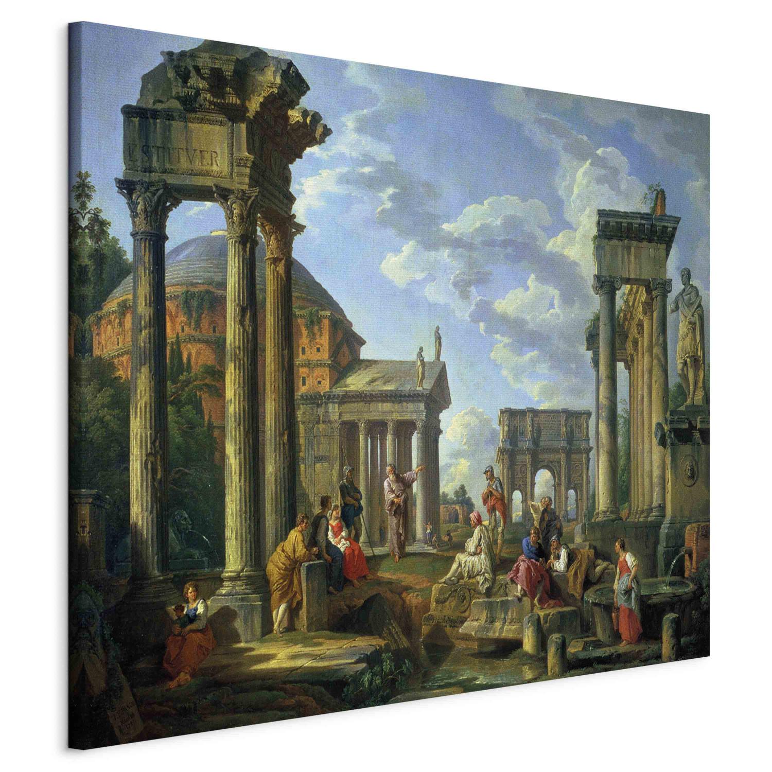 Canvas Roman Ruins with a Prophet