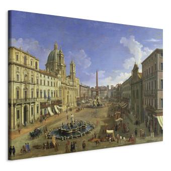 Canvas View of the Piazza Navona, Rome 