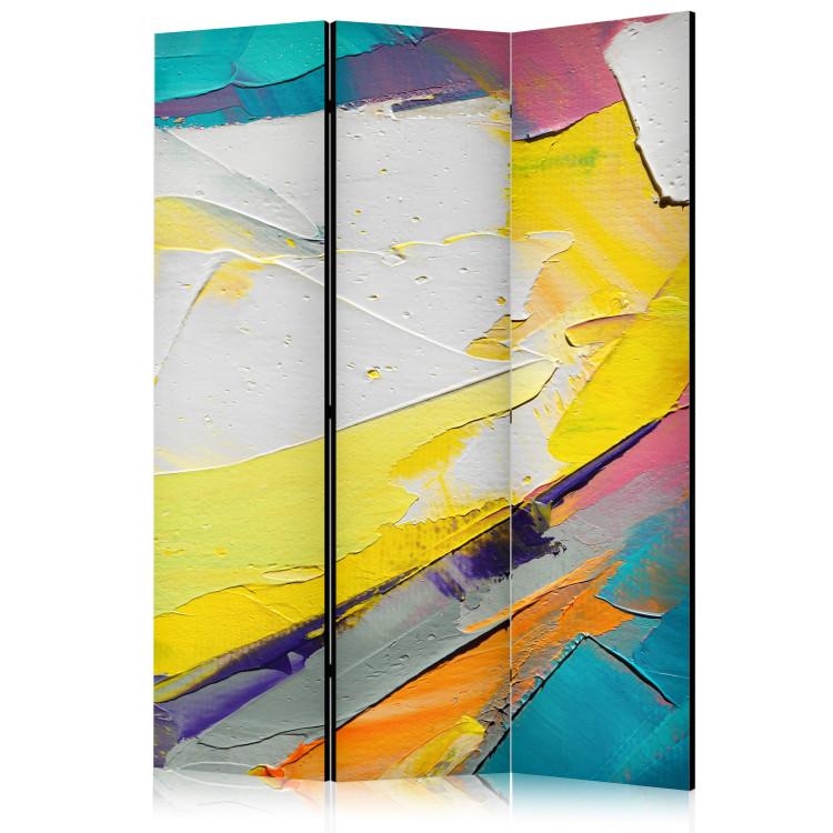 Room Divider Colorful Abstraction - Composition of Colors Applied With Spatula [Room Dividers]