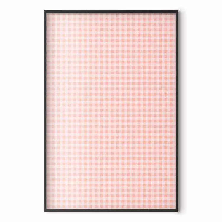 Pastel Grid - Pink Plaid with Soft, Pastel Accents on Light Background