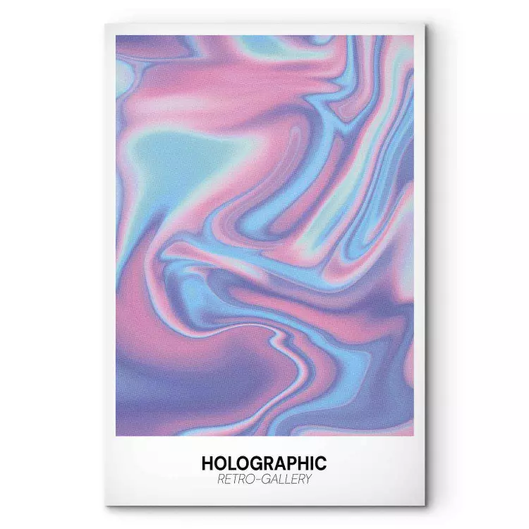 Holo-Dream - Rainbow Waves and Gradients in Retro Style on White Background
