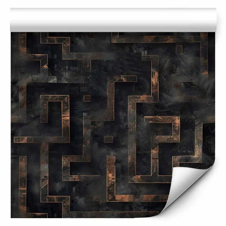 Industrial Labyrinth - Geometric Pattern in Dark Shades