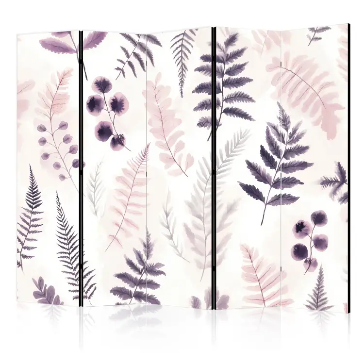 Botanical Calm - artistic arrangement of leaves in pastel tones