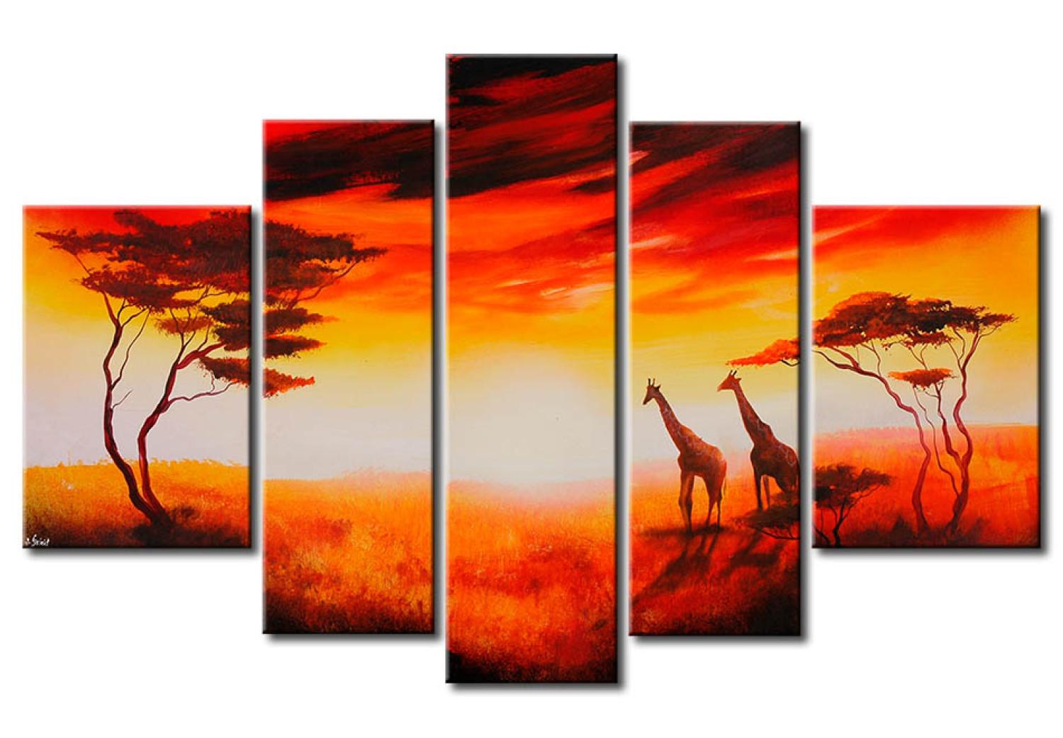 Canvas Couple of giraffes