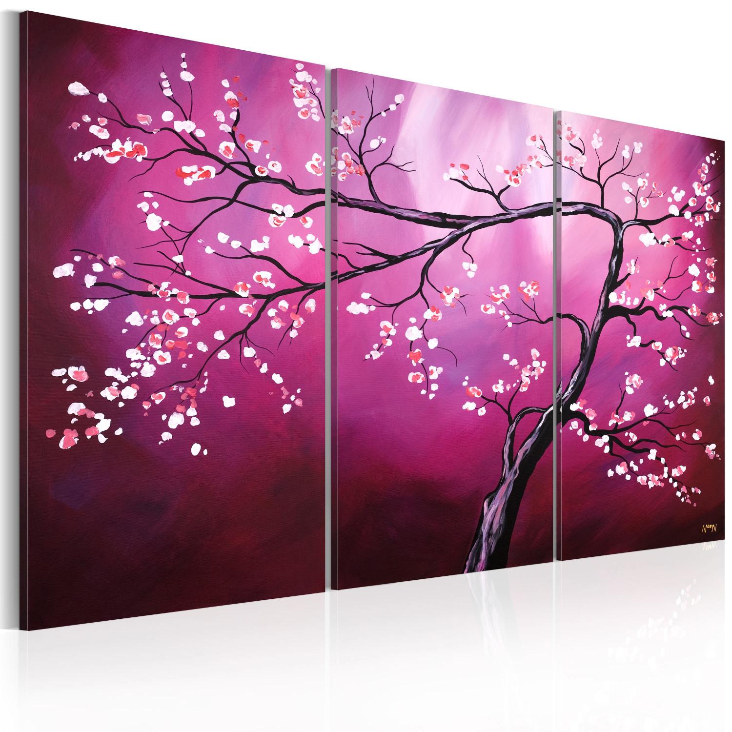 Canvas Purple cherry tree