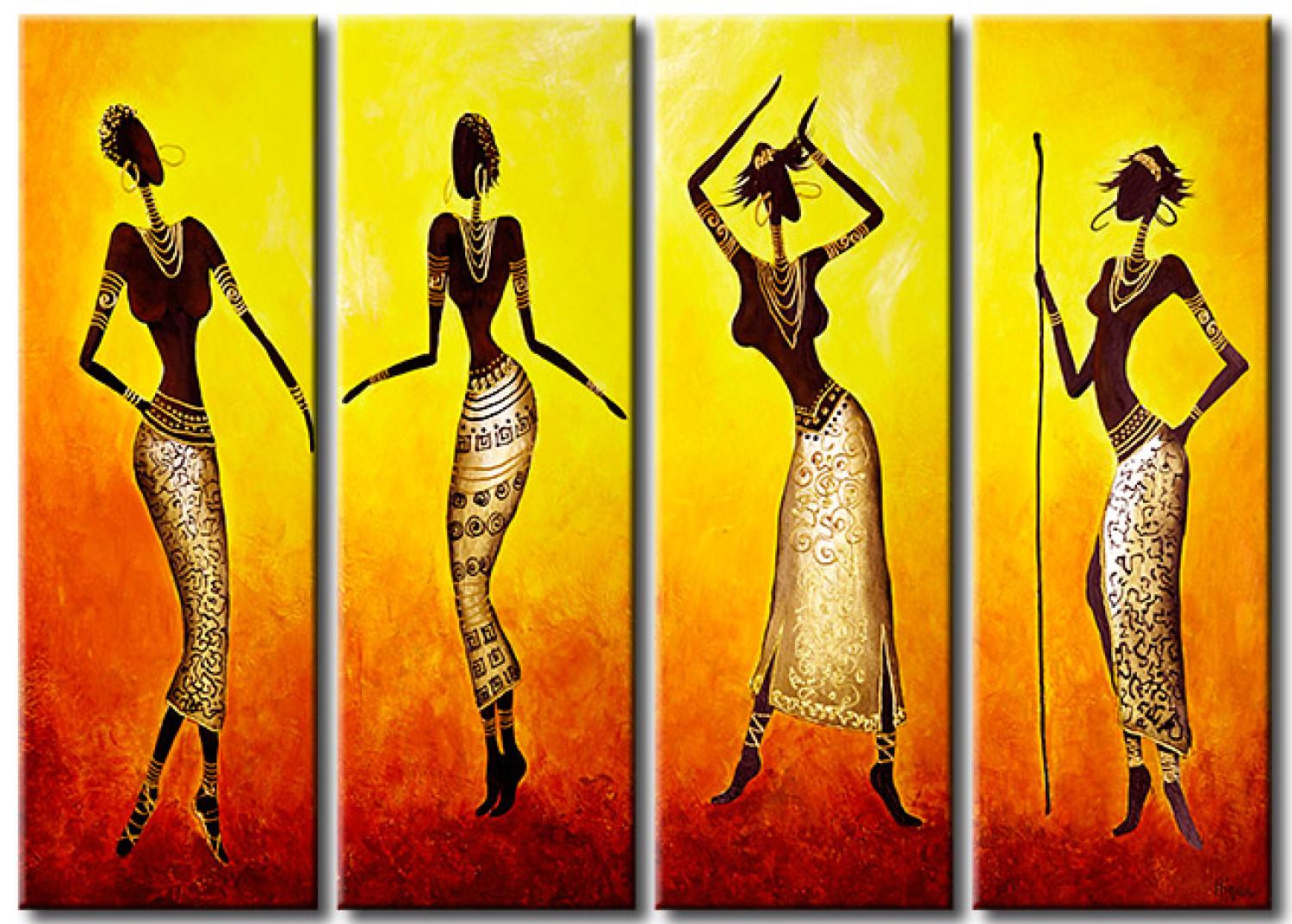 Canvas Dance of African girls