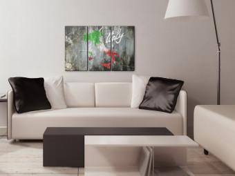 Canvas Artistic map of Italy - triptych