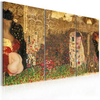 Canvas Gustav Klimt - inspiration, Triptych