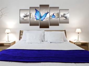 Canvas Blue butterflies