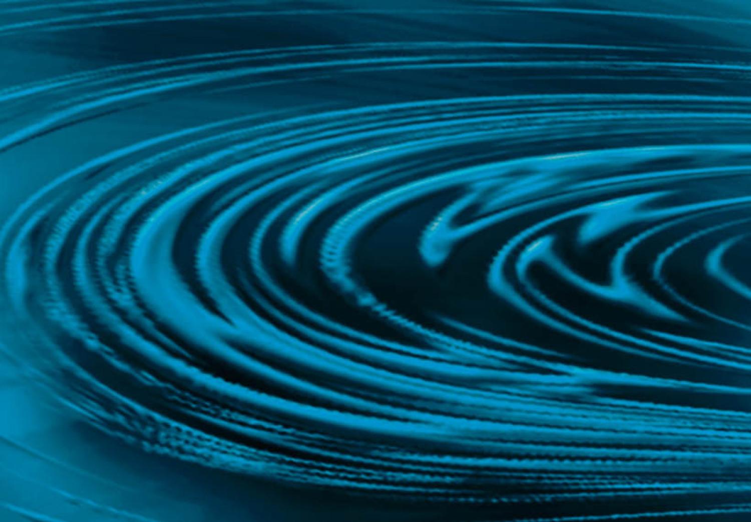 Canvas Blue vortex - abstract, fancy with blue and black graphics