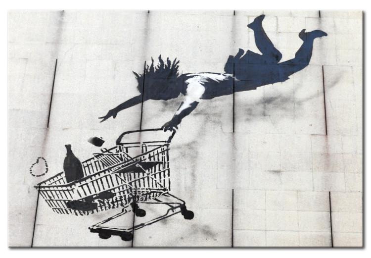 Falling woman with supermarket trolley (Banksy)