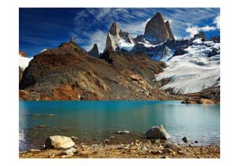 Wall Mural Argentinian Patagonia - Landscape of Winter Rocky Mountains with a Lake