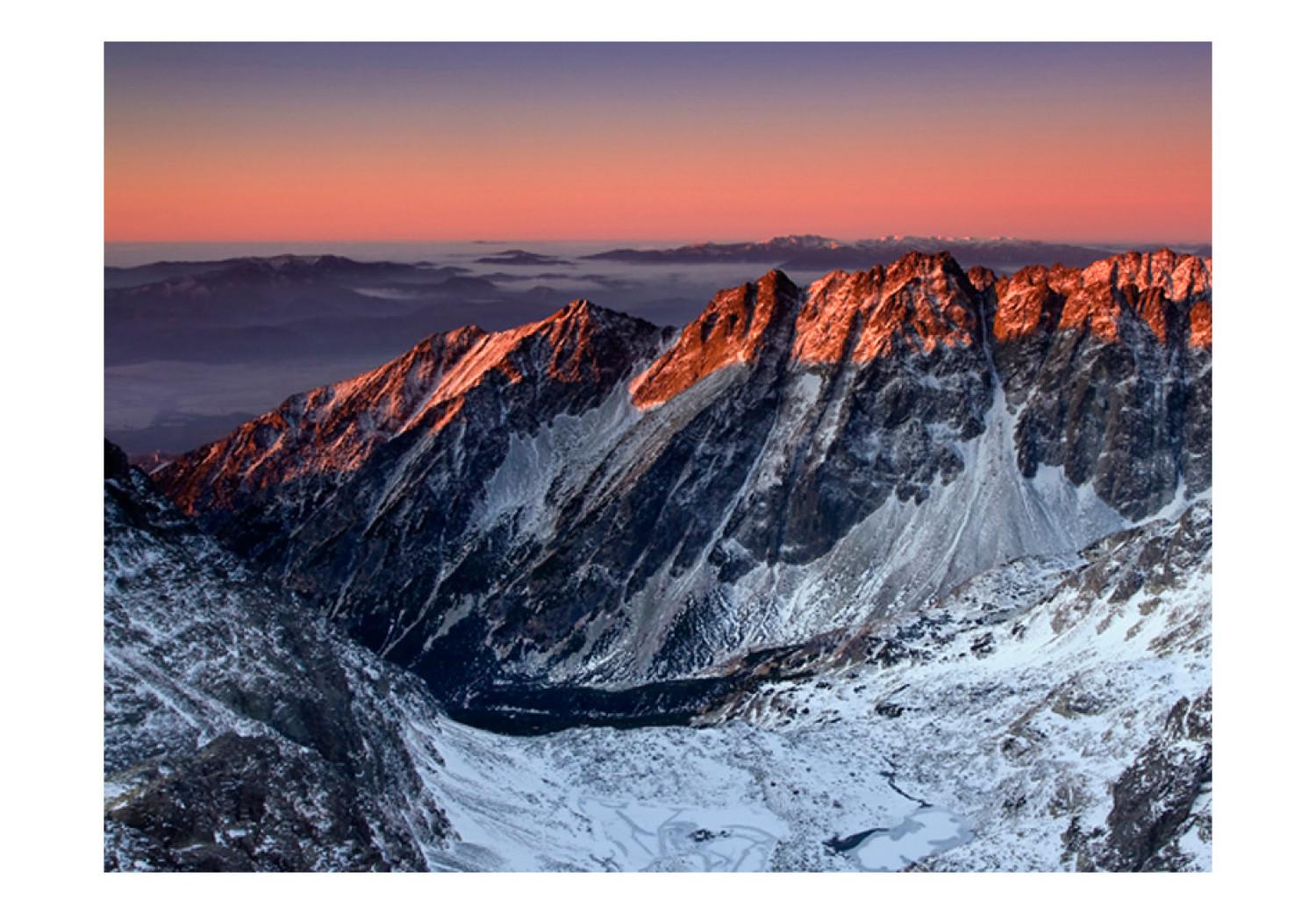 Wall Mural Winter Mountain Landscape - Sunrise over Rocky Mountains