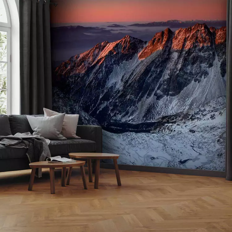 Wall Mural Winter Mountain Landscape - Sunrise over Rocky Mountains
