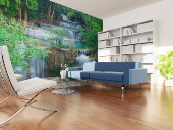 Wall Mural Nature of Thailand - Landscape of Waterfalls Flowing into Water in the Forest