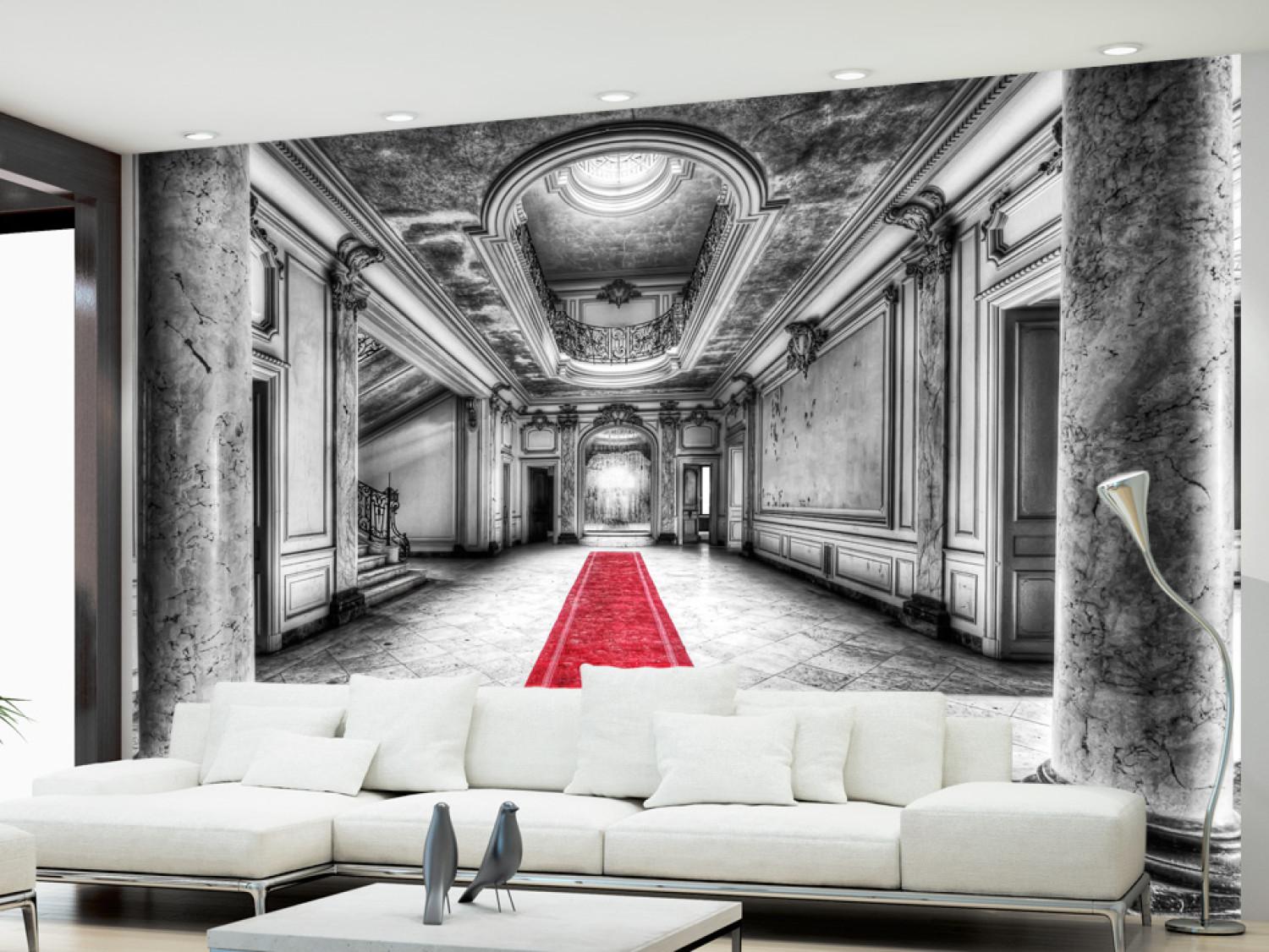 Wall Mural Marble Mystery - Black and White Elements of Classical Architecture
