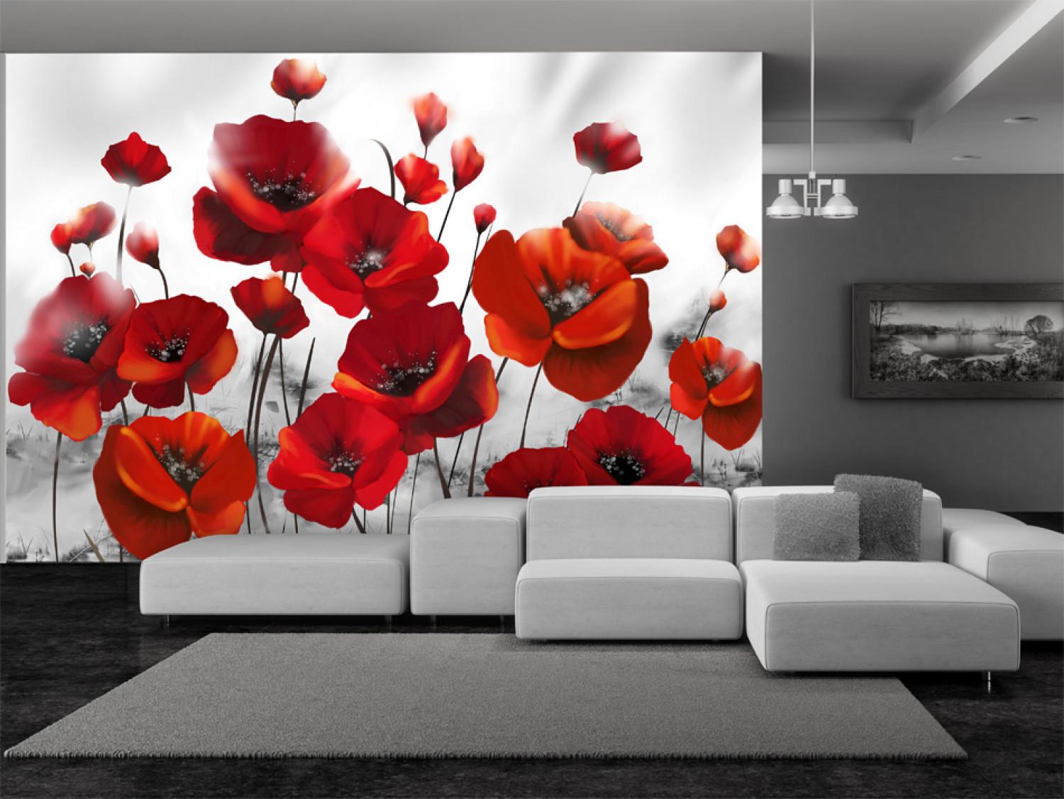 Wall Mural Poppies in the Moonlight