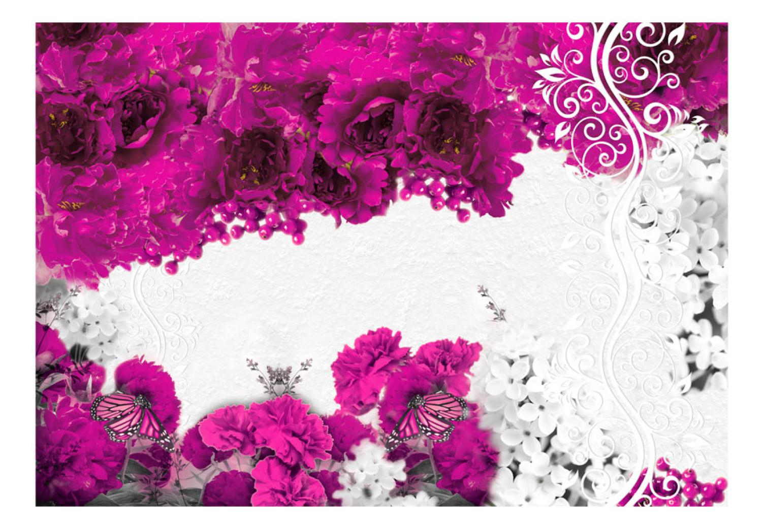 Wall Mural Colors of spring: fuchsia