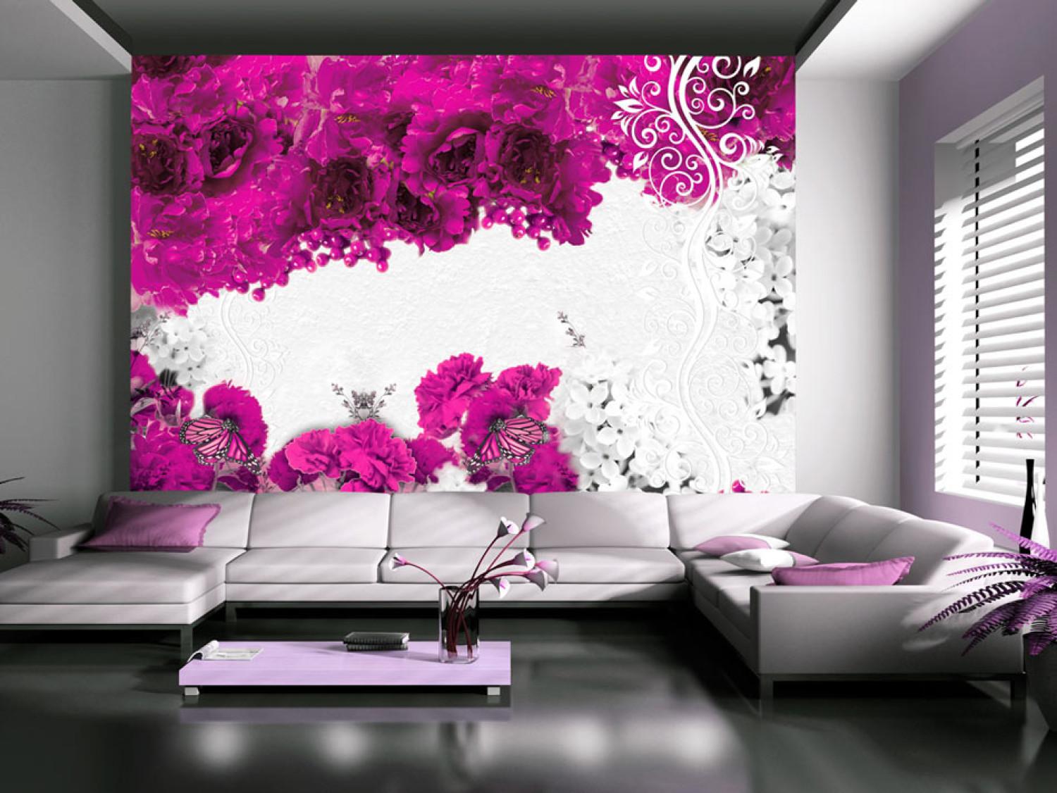 Wall Mural Colors of spring: fuchsia