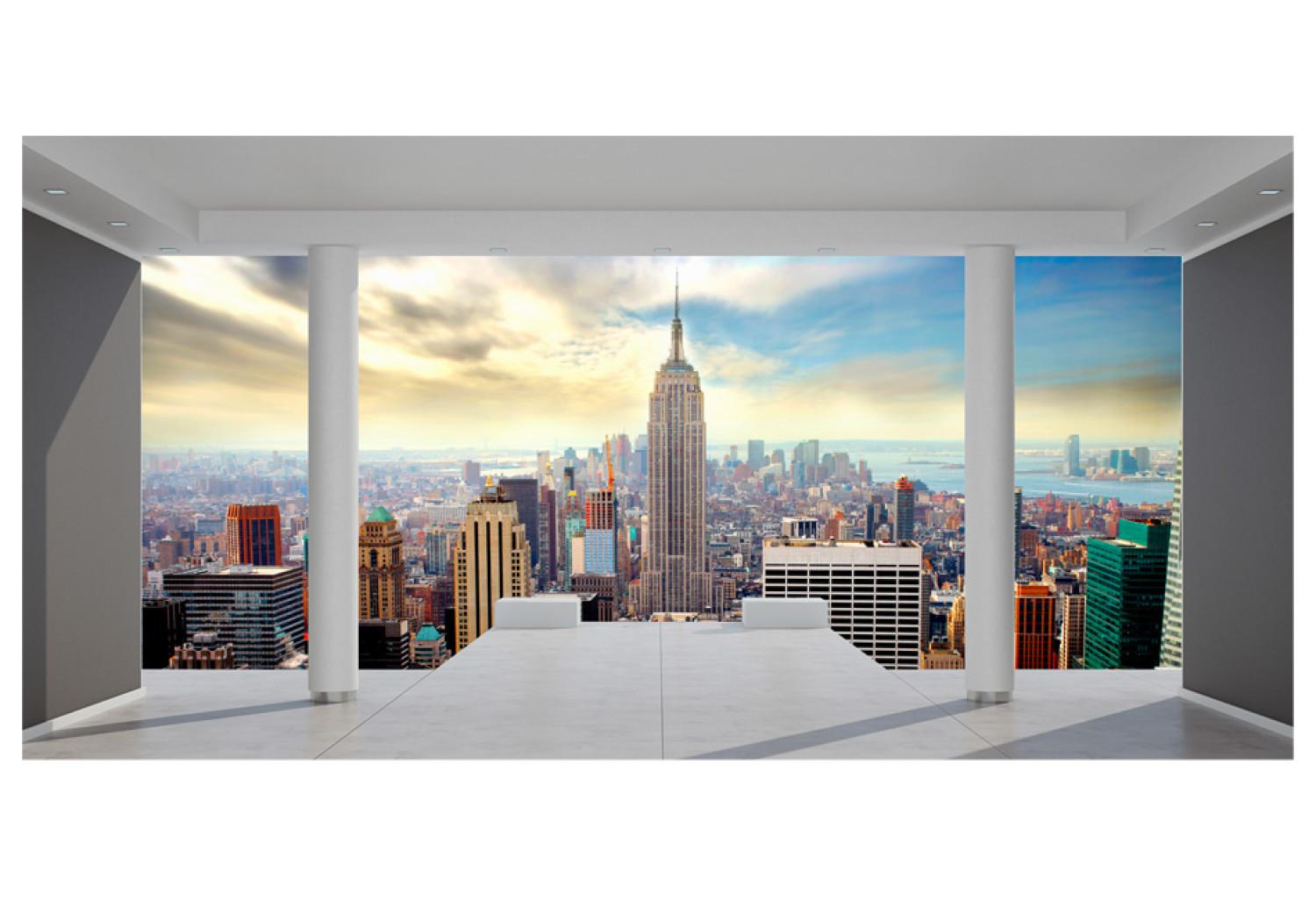 Wall Mural Panorama of New York - View of Urban Architecture Creating an Illusion