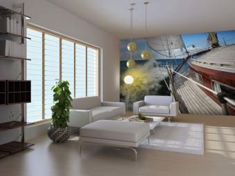 Wall Mural A boat in the sea