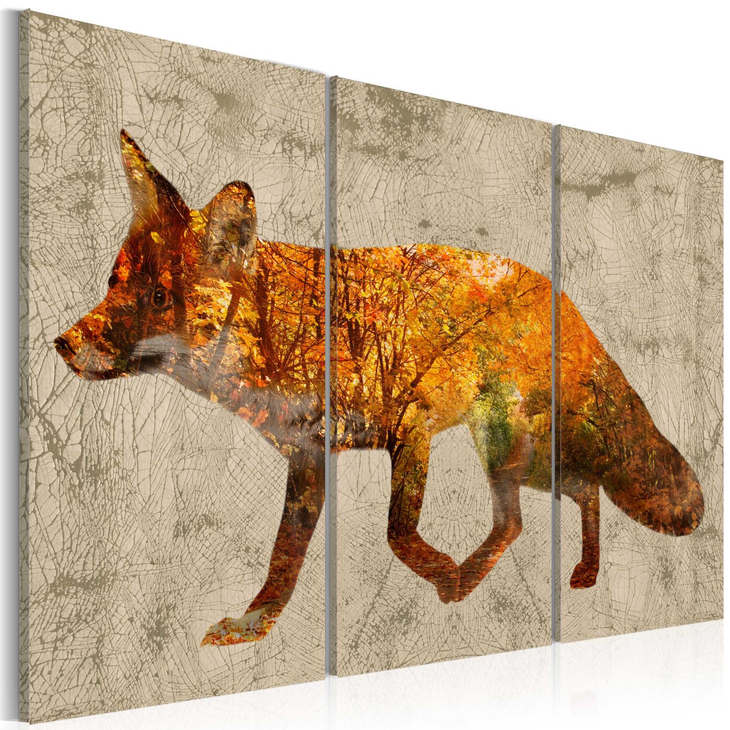 Canvas Fox in The Wood