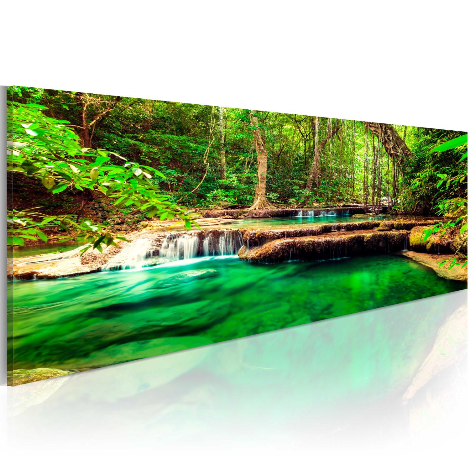Canvas Emerald Waterfall