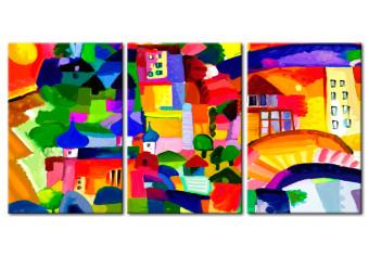 Canvas Colourful Town