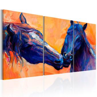 Canvas Blue Horses