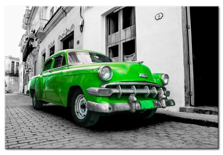 Canvas Print Cuban Classic Car (Green)