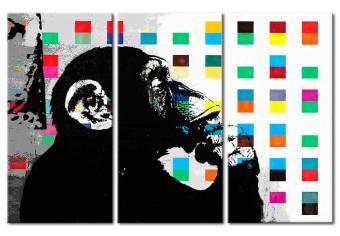 Canvas The Thinker Monkey by Banksy