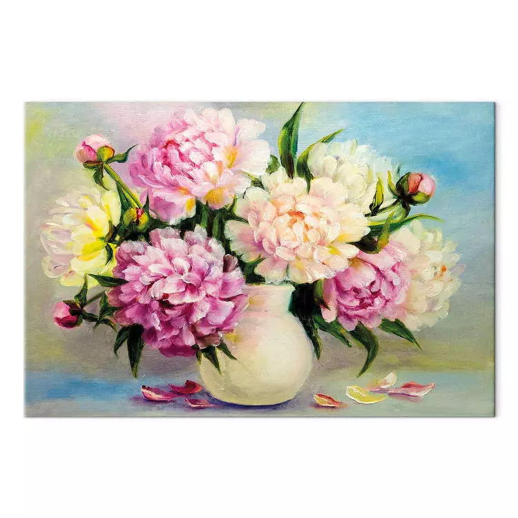 Canvas Peonies: Bouquet of Happiness