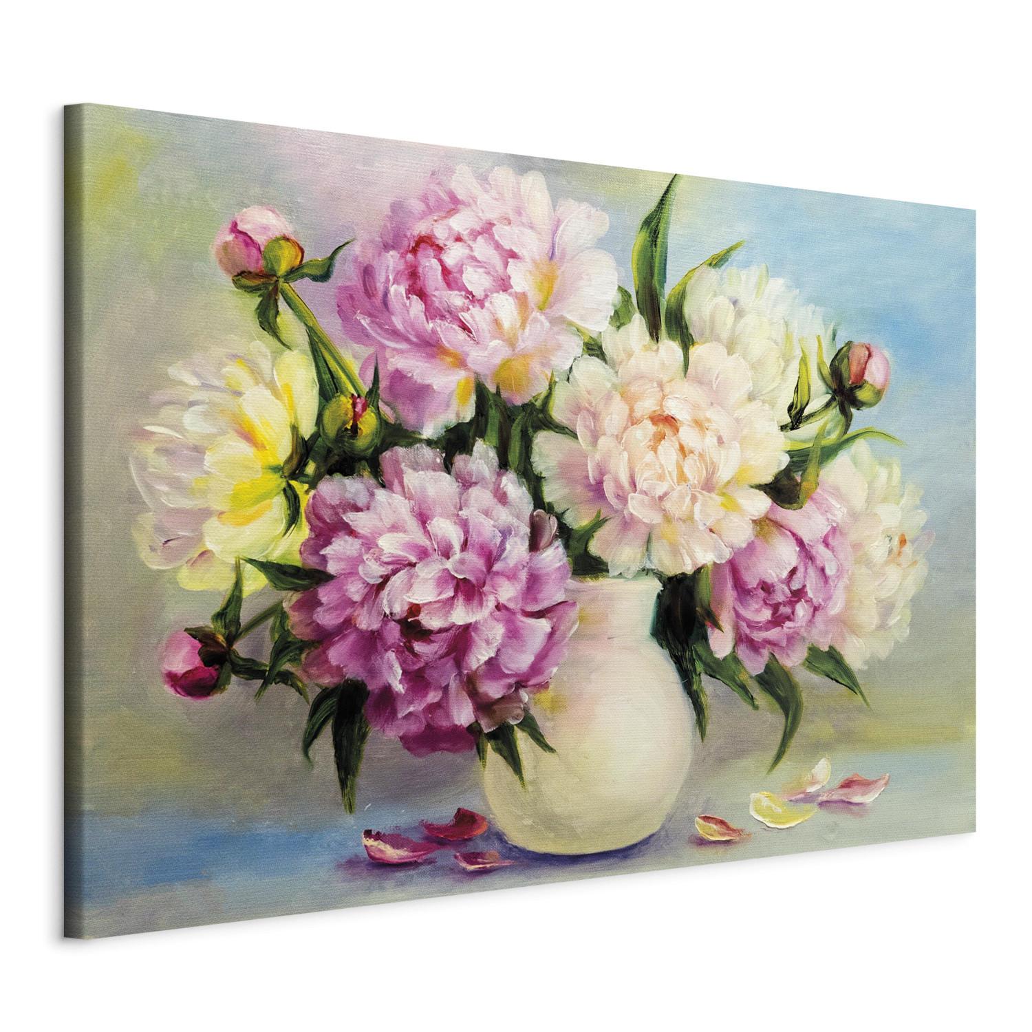 Canvas Peonies: Bouquet of Happiness