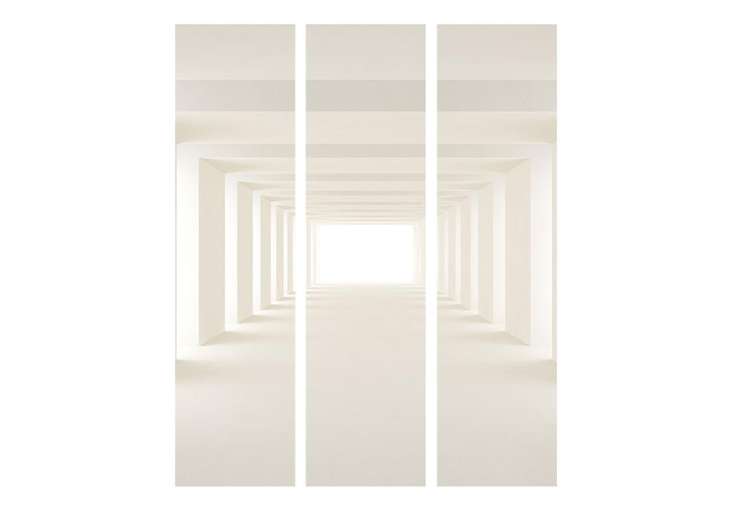 Room Divider Towards the Light - abstract bright corridor with a 3D illusion motif