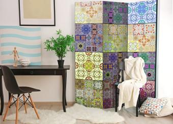 Room Divider Horn of Plenty - geometric mosaic texture with creative patterns