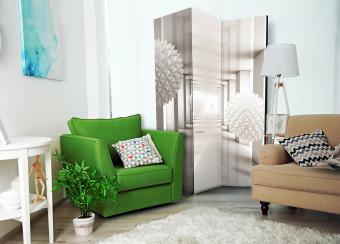 Room Divider Gateway to the Future - abstract geometric figures in space