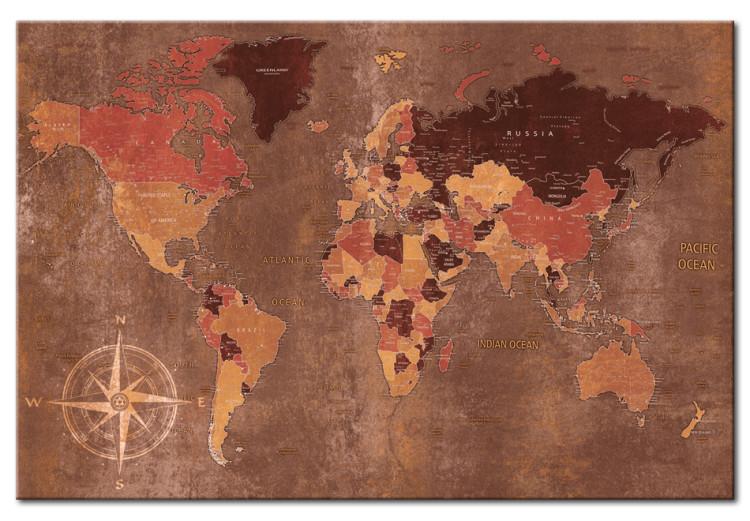 Canvas Print Maps: Mahogany World