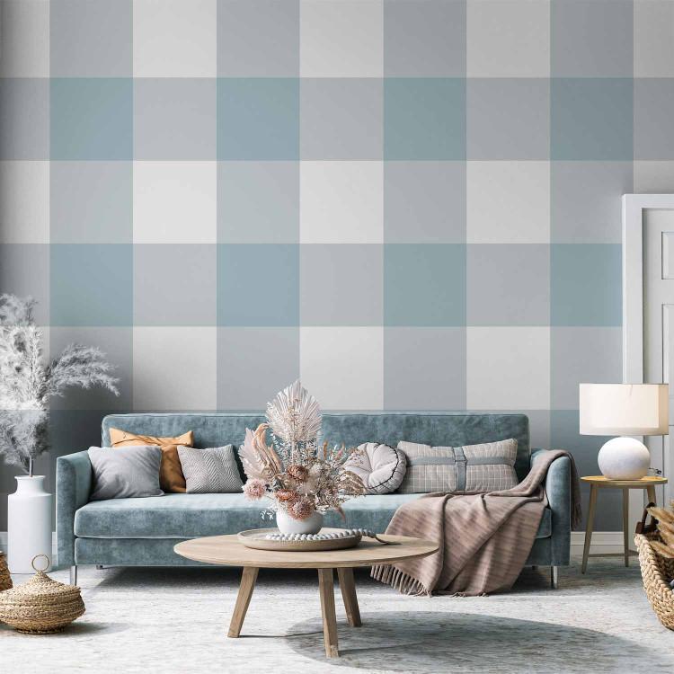 Wallpaper Check Pattern: Blue