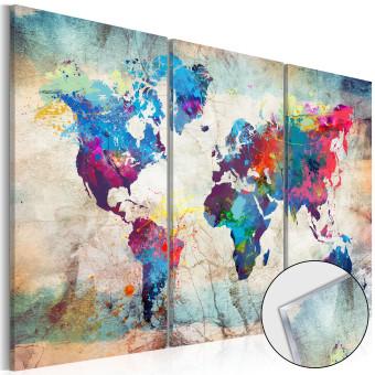 Acrylic Print World Maps: Modern Style [Glass]